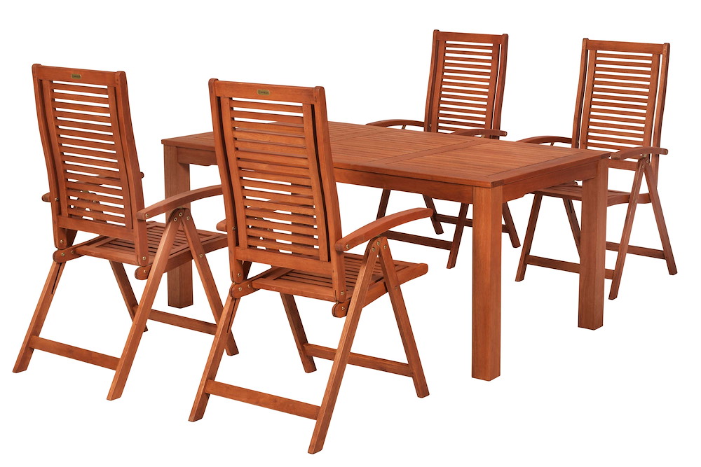 Cordoba Set 5tlg Eucalyptus Tisch 170 X 90 Cm