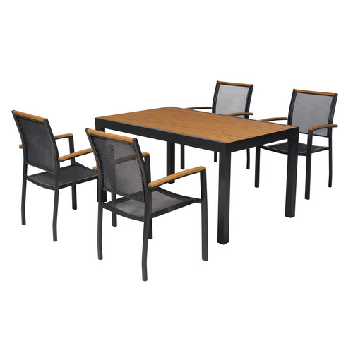 Itanos Set 5tlg Alu/kunststoff Tisch 150 X 90 Cm