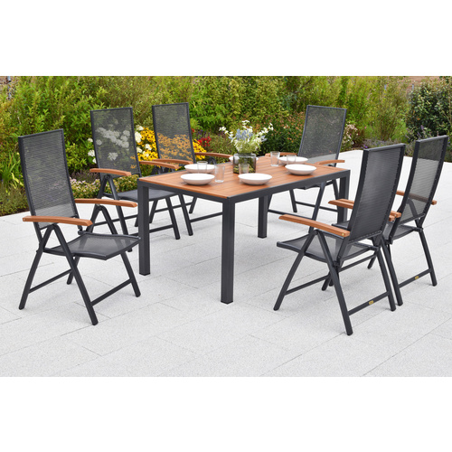 Thasos Set 13tlg Alu Tisch 150 X 90 Cm Bild 5