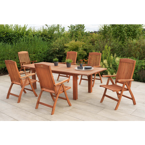 Maracaibo Set 7tlg Eucalyptus Tisch 180 (220/260) X 100 Cm Bild 5