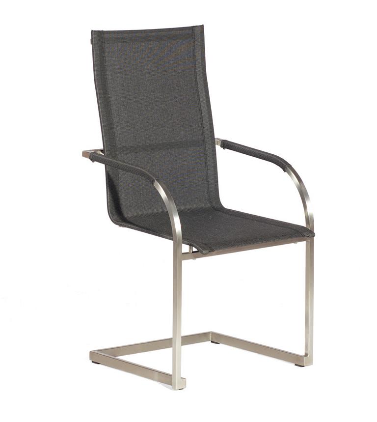 Freischwinger-sessel Infinity Hoch Edels Tahl/twitchel Pearl-black Sonnenpartner