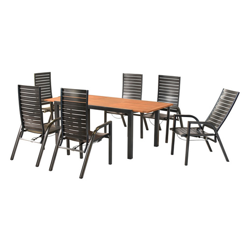 Siros Set 7tlg. 6 Sessel, 1 Ausziehtisch, 150(200) X 90 Cm Bild 3