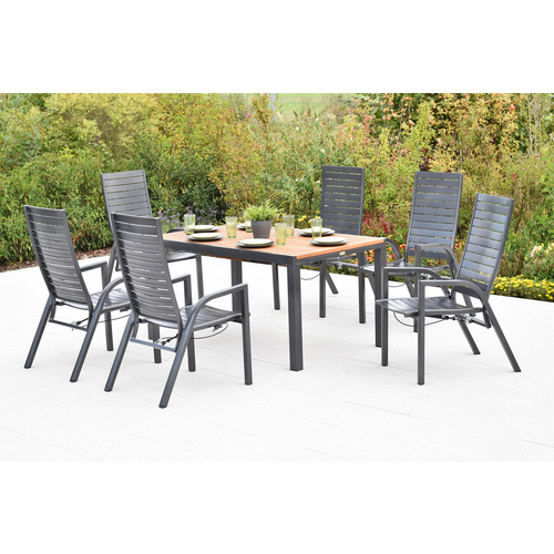 Siros Set 7tlg. 6 Sessel, 1 Ausziehtisch, 150(200) X 90 Cm Bild 5