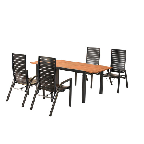 Siros Set 5tlg. 4 Syros Sessel, 1 Ausziehtisch Bild 4