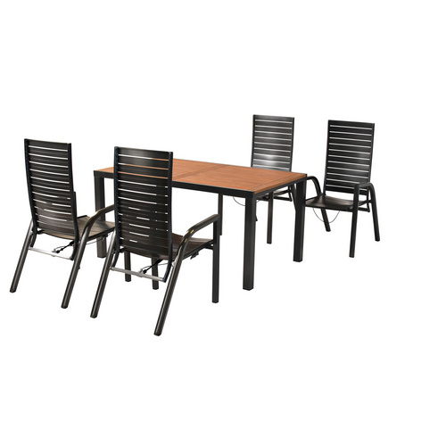 Siros Set 5tlg., 4 Sessel, 1 Tisch, 150 X 90 Cm Akazie Bild 4
