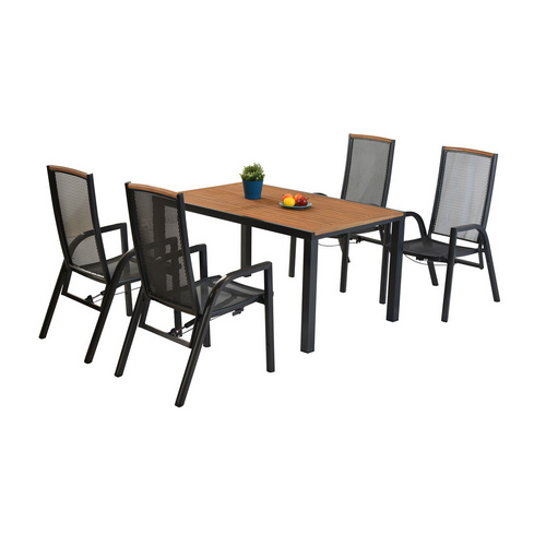 Tilos Set 5tlg. 4 Sessel, 1 Ausziehtisch, 150 (200) X 90cm Bild 4