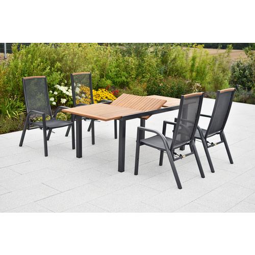 Tilos Set 5tlg. 4 Sessel, 1 Ausziehtisch, 150 (200) X 90cm Bild 5