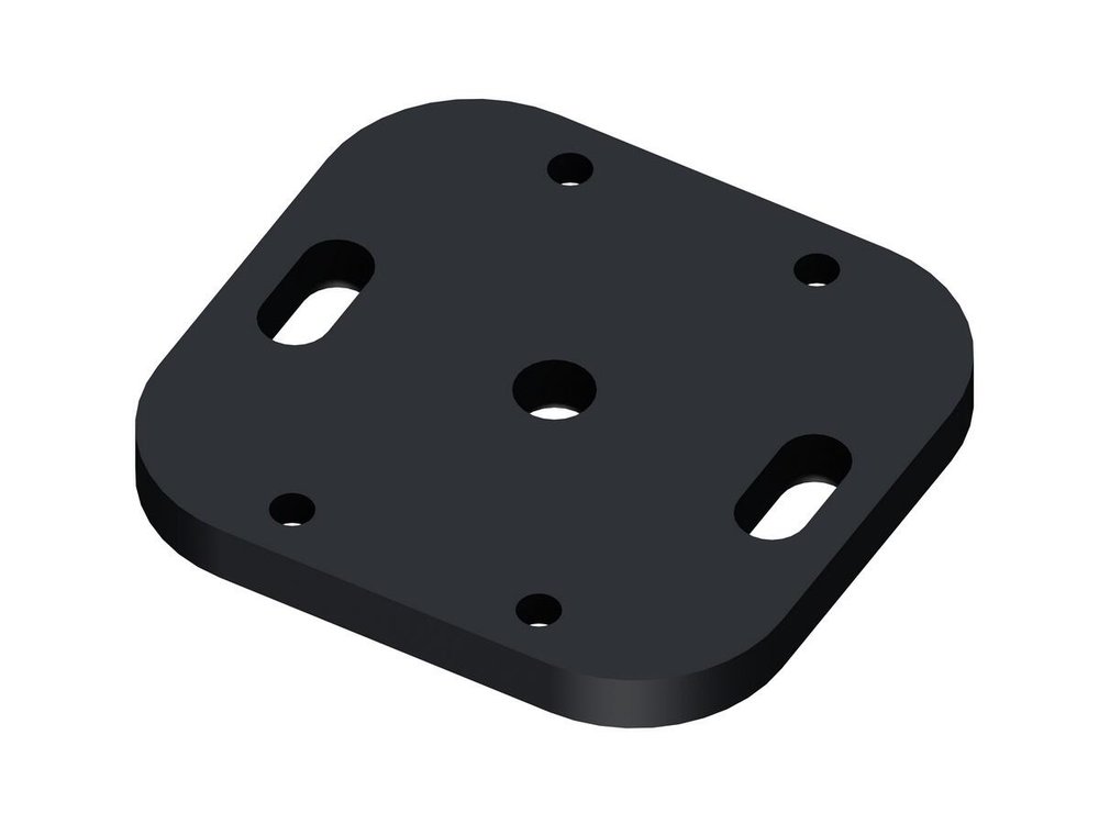 Aluminium-pfostenfußplatte Für Klosup-zäune, Grau, L 8,5 X B 8 X H 0,8 Cm Divers