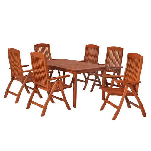 Maracaibo Set 7tlg Eucalyptus Tisch 150 X 90 Cm Bild 3