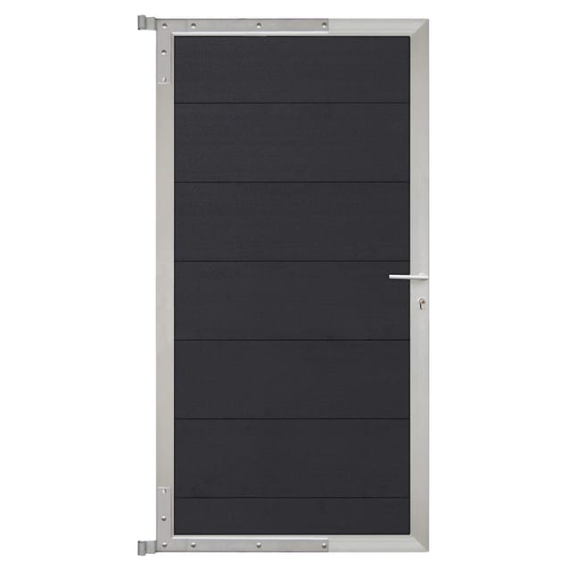 Tjörn-tor-komplettset 90x175cm Schiefergrau/silber