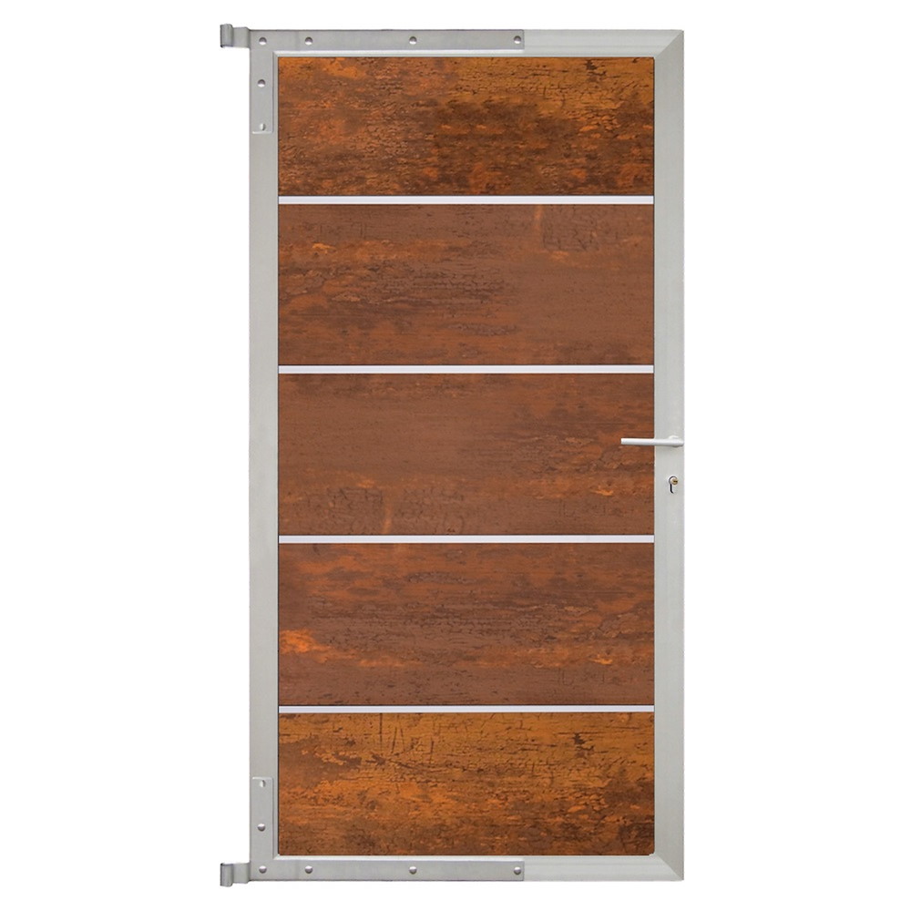 Farö-tor-komplettset 90 X 175 Cm, Deko-rost/silber