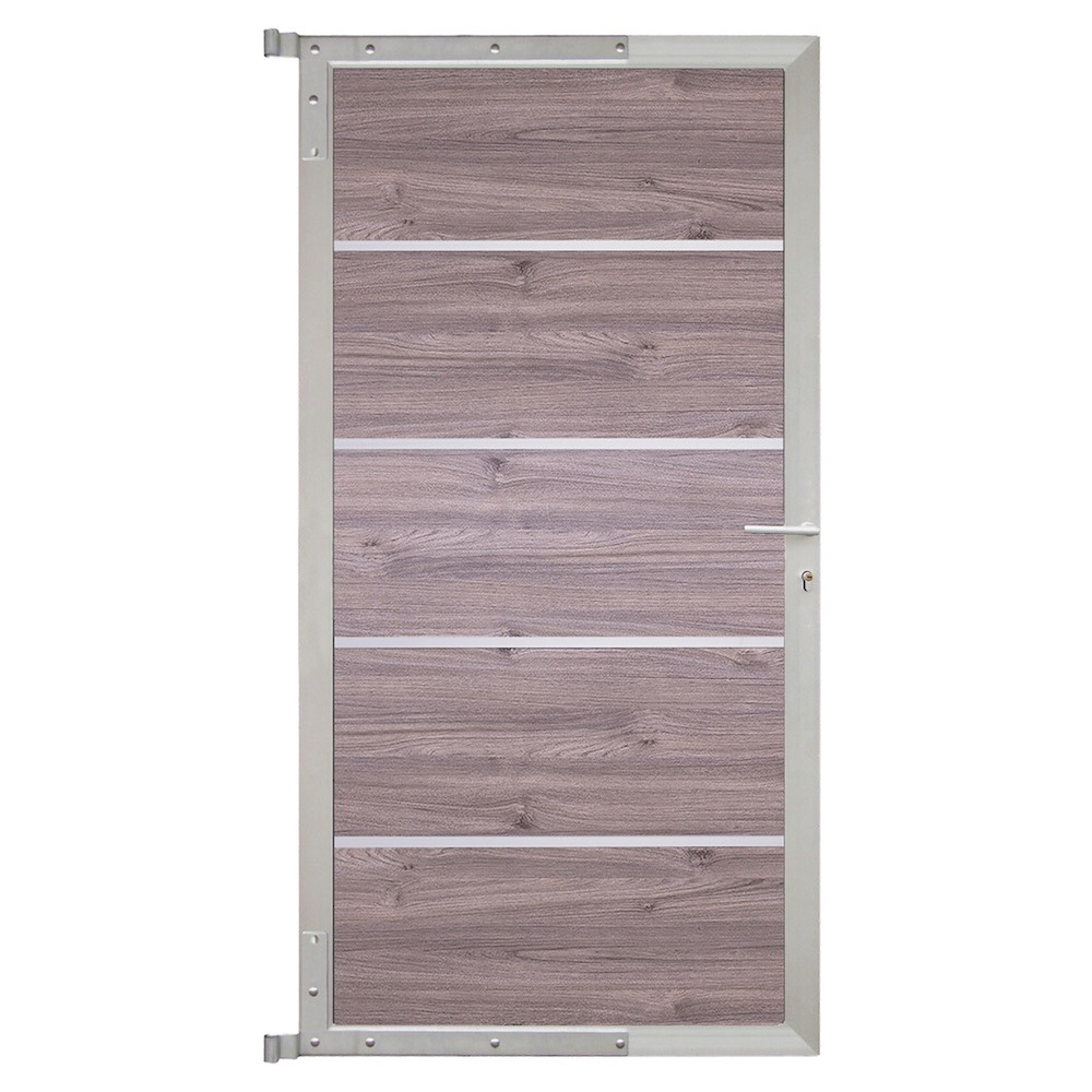 Farö-tor-komplettset 90x175cm Esche-grau/silber
