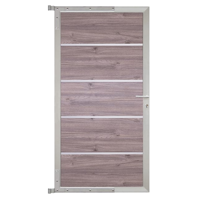 Farö-tor-komplettset 90x175cm Esche-grau/silber
