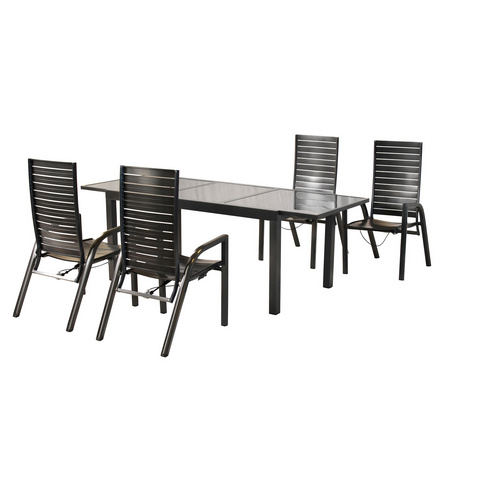 Siros Set 5tlg. 4 Sessel, 1 Ausziehtisch, 150(210) X 90cm Bild 5