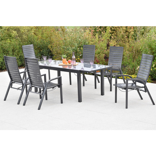 Siros Set 7tlg. 6 Sessel, 1 Ausziehtisch, 150 (210) X 90cm Bild 5
