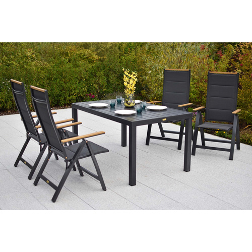Verona Set 5tlg Alu/text/kunst Tisch 150 X 90 Cm Bild 5