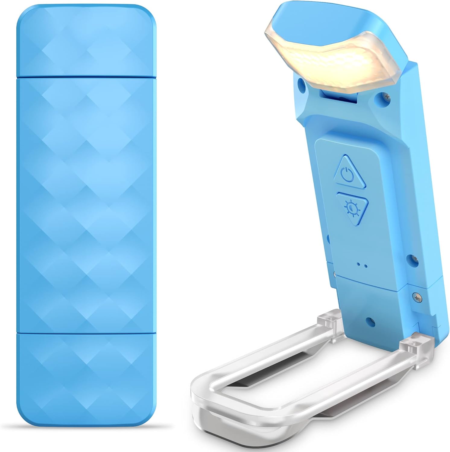[neuwertig]leselampe Led Mit Clip - 3 Farbtemperaturen & 6 Helligkeitsstufen, Usb Wiederaufladbare Buchlampe Für Nachtsicht, Schlafzimmer, Reise - Perfektes Geschenk Für Bücherliebhaber,(blau)