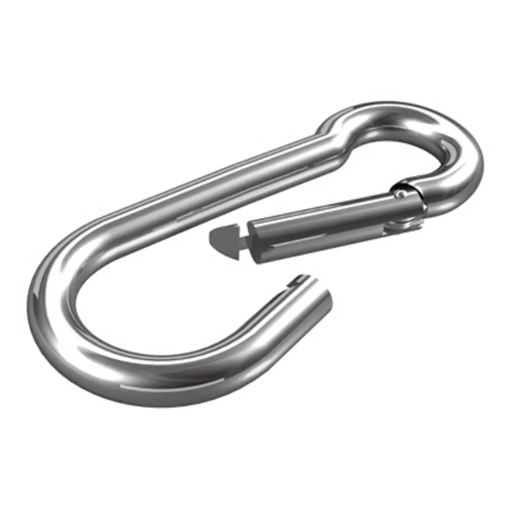 [neuwertig] B-ware Dörner Helmer Karabinerhaken Schnapphaken Edelstahl A2 Silber 8x80mm 6 Stück