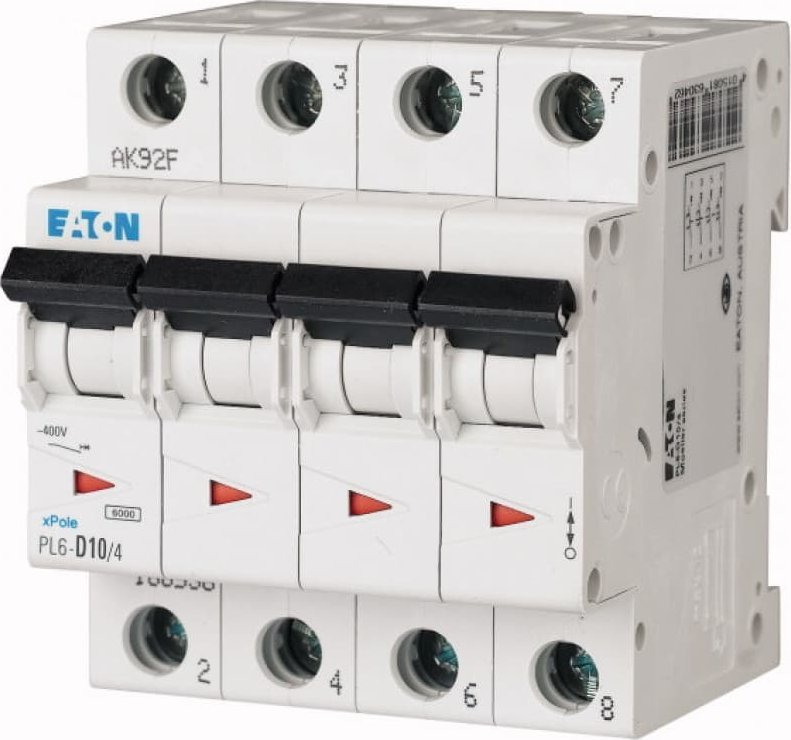 Leitungsschutzschalter 4p C 10a 6ka Ac Pl6-c10/4 166515