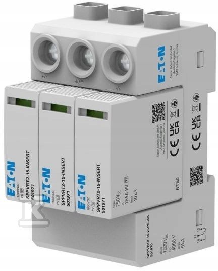 Überspannungsschutzmodul Eaton Sppvrt12-15-2+pe 1500 V Dc 20 Ka