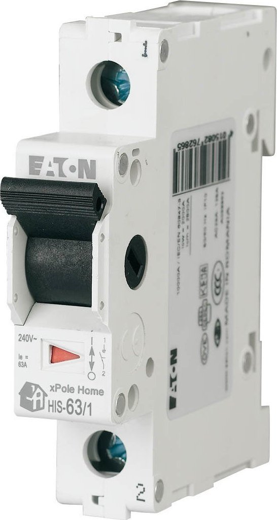 Trennschalter Eaton His-63/1 63a 240v Einpolig