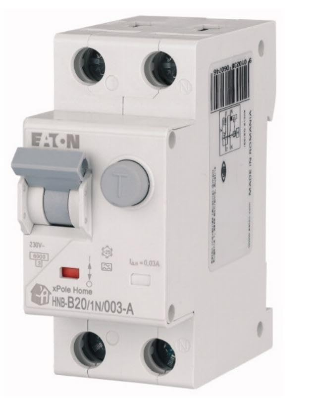 Fehlerstromschutzschalter Eaton Hnb-b20/1n/003-a 20a 0.03a