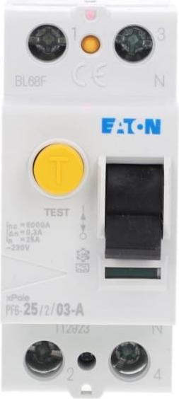 Differentialschalter Eaton Pf6-25 25a 0,3a Schutz