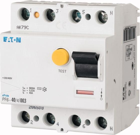 Fehlerstromschutzschalter Eaton Pf6-40/4/003-a 40a 400v