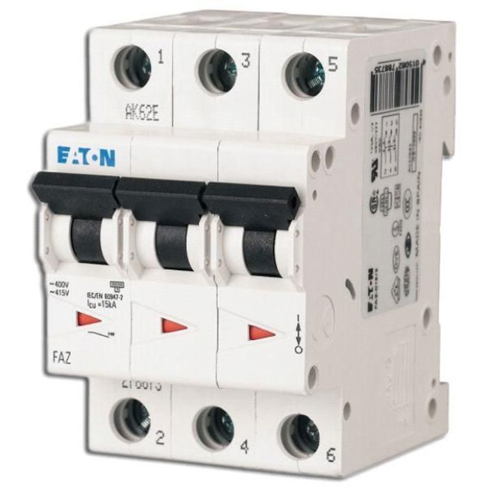Leistungsschutzschalter Eaton Faz-b16 16a 3p 15ka
