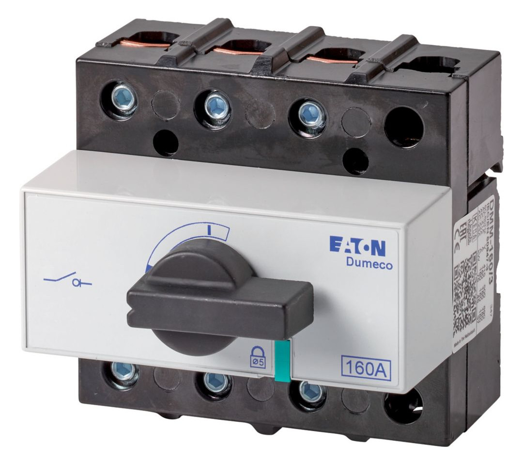Eaton Lasttrennschalter, Dmm, 160 A, 3-polig, Mit Schwarzem Drehgriff Und Antriebsachse, 6093347