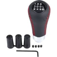 Pommeau De Levier De Vitesse Universel Pour Voiture, 6 Rapports, En Polyuréthane, Avec 3 Flexibles, Rouge.