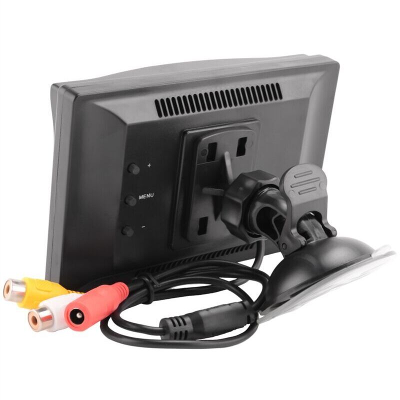 Écran Lcd Hd Tft 5 Pouces 800x480 Double Support Caméra Recul Voiture Vue Arrière Lecteur Dvd Multimédia