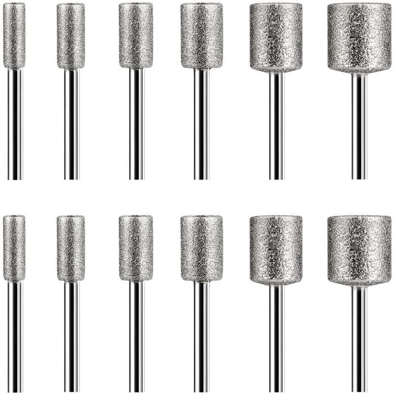 Ensemble 12 Fraises Diamantées Pour Pierre Verre Céramique Outils Rotatifs 4 5 6 8 10 Mm