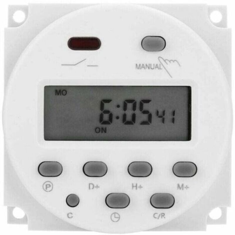 12v Mini Lcd Numérique Lcd Puissance Programmateur Hebdomadaire Commutateur De Relais Minuterie Numérique Commande De Minuterie De Puissance Avec Couvercle Étanche Blanc,de Debuns