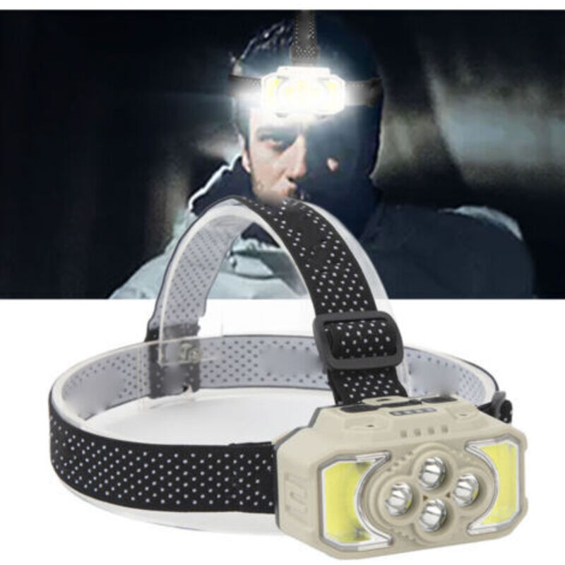 Lampe Frontale Led Cob Super Bright Usb Rechargeable Lightweight Head Lamp With Motion Sensor For Outdoor Hiking Camping Fishing Repairing,dubuns