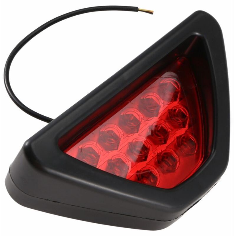 Feux Arrière F1 Style 12 Led Troisième Feu Stop Stroboscope Lentille Rouge Drl Antibrouillard