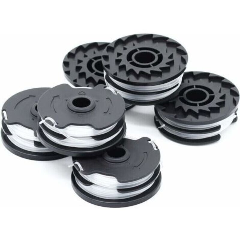6 Stck Ersatzfadenspulen Fr Lidl Parkside Akku-freischneider (prta 20-li, Prt 550, Prt 300) 1,6 Mm, 2 X 4 M
