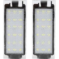 Lampe De Plaque D'Immatriculation Led 2 Pièces 18 Perles Lumineuses Puissance 3w Remplacement Direct Pour Twingo/clio/mégane/laguna