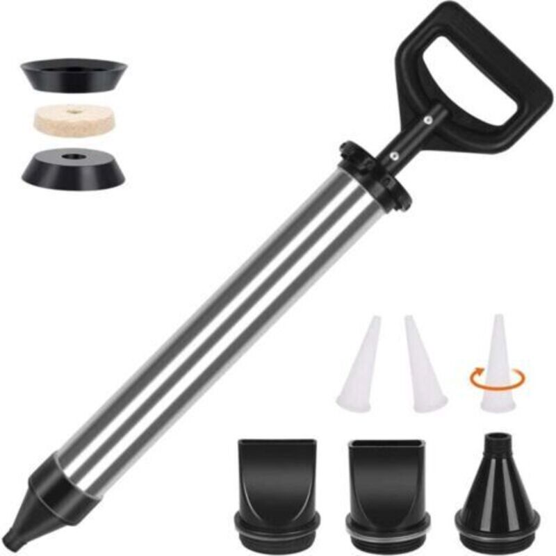 Pistolet À Coulis Pour Mortier - Pompe À Mortier En Acier Inoxydable, Seringue À Mortier - Manuel, Avec 4 Buses-inhhub