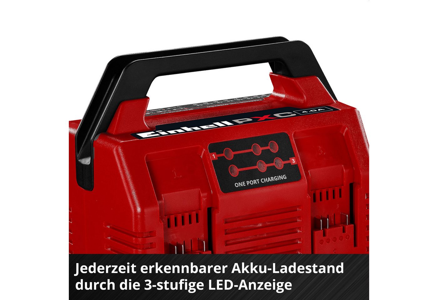 Original Einhell Kit Pxc 4x 5,2 Ah & Quattrocharger 4 A (18 V, 1260 W, 4 Akkus + 4-ampere-ladegerät, 2x2 Akkus Parallel Laden, 80 Min Ladezeit, Power X-change, Li-ion) Bild 2