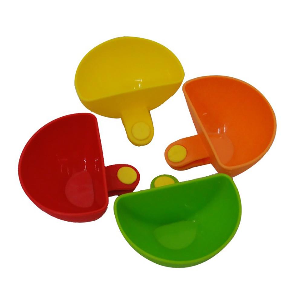 Set Mit 4 Mehrfarbigen Soßenschälchen Zum Servieren Von Salz, Ketchup, Zucker Und Essig