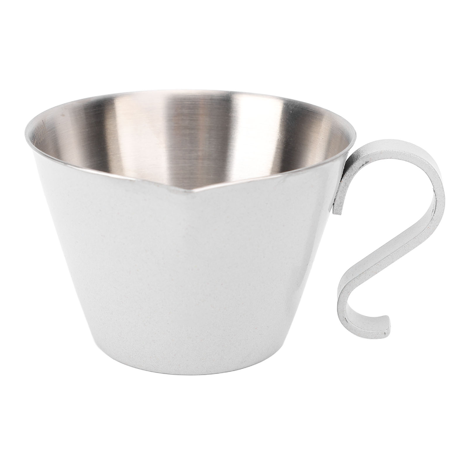 Kaffeemessbecher Aus Edelstahl Mit V-förmigem Ausguss, 100 Ml, Milchkännchen, Kaffeemessbecher.