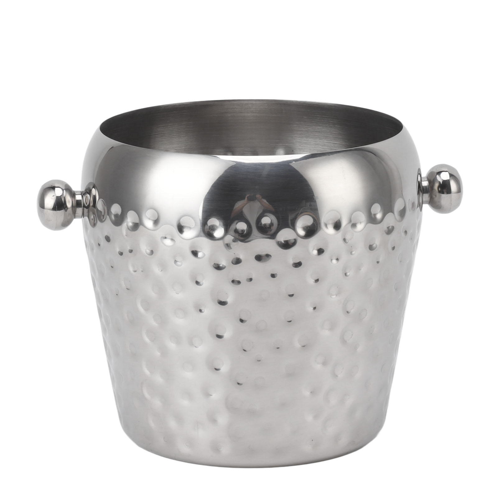 Eisbehälter Aus Edelstahl, Mini-isolierbehälter Für Bar, Wein, Champagner, 1 Liter, Silberfarben.