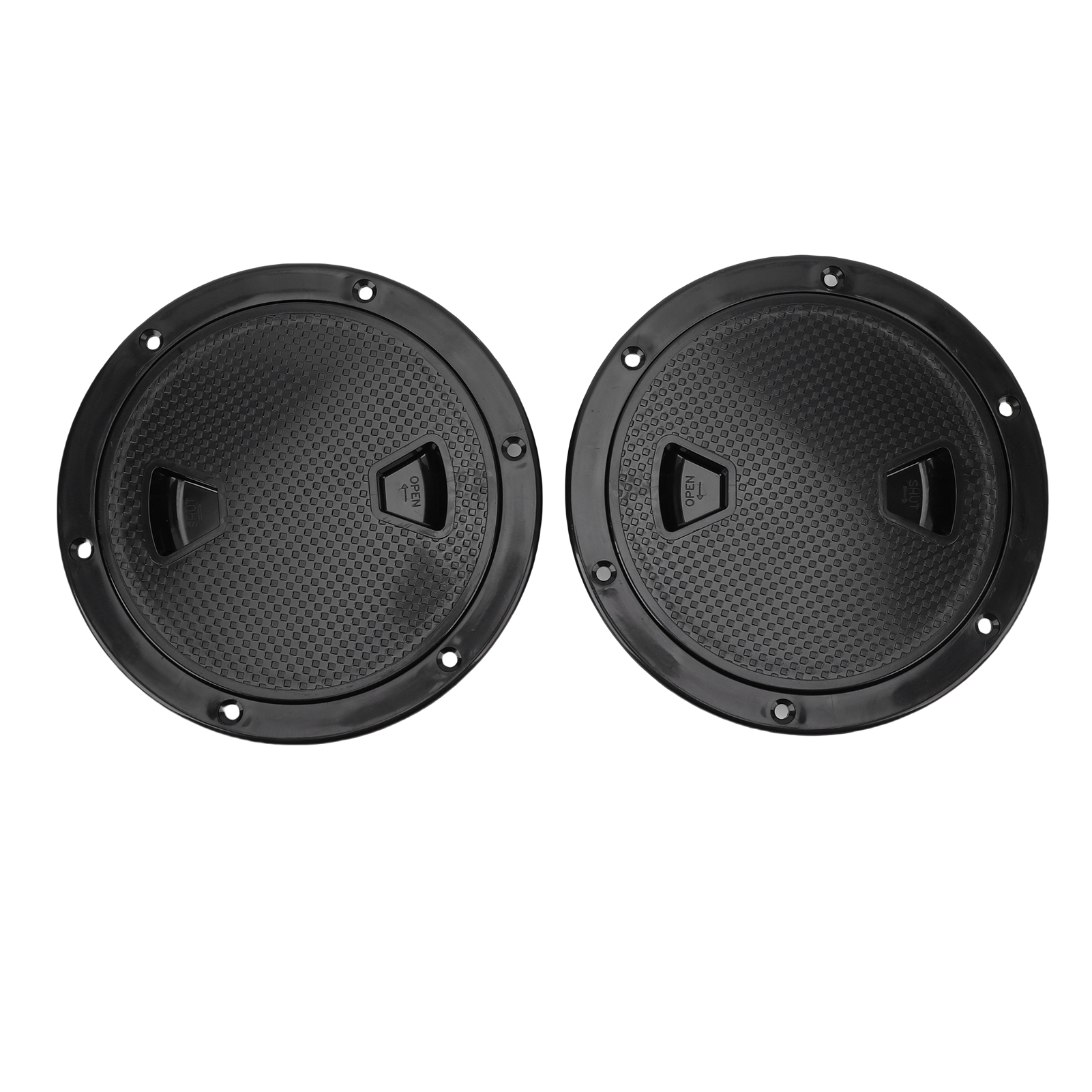 Runde Inspektionsplatte Für Bootsdecks, 6 Zoll (15,2 Cm), 2-teilig Mit Abnehmbarer Abdeckung Für Yachten, Schwarz