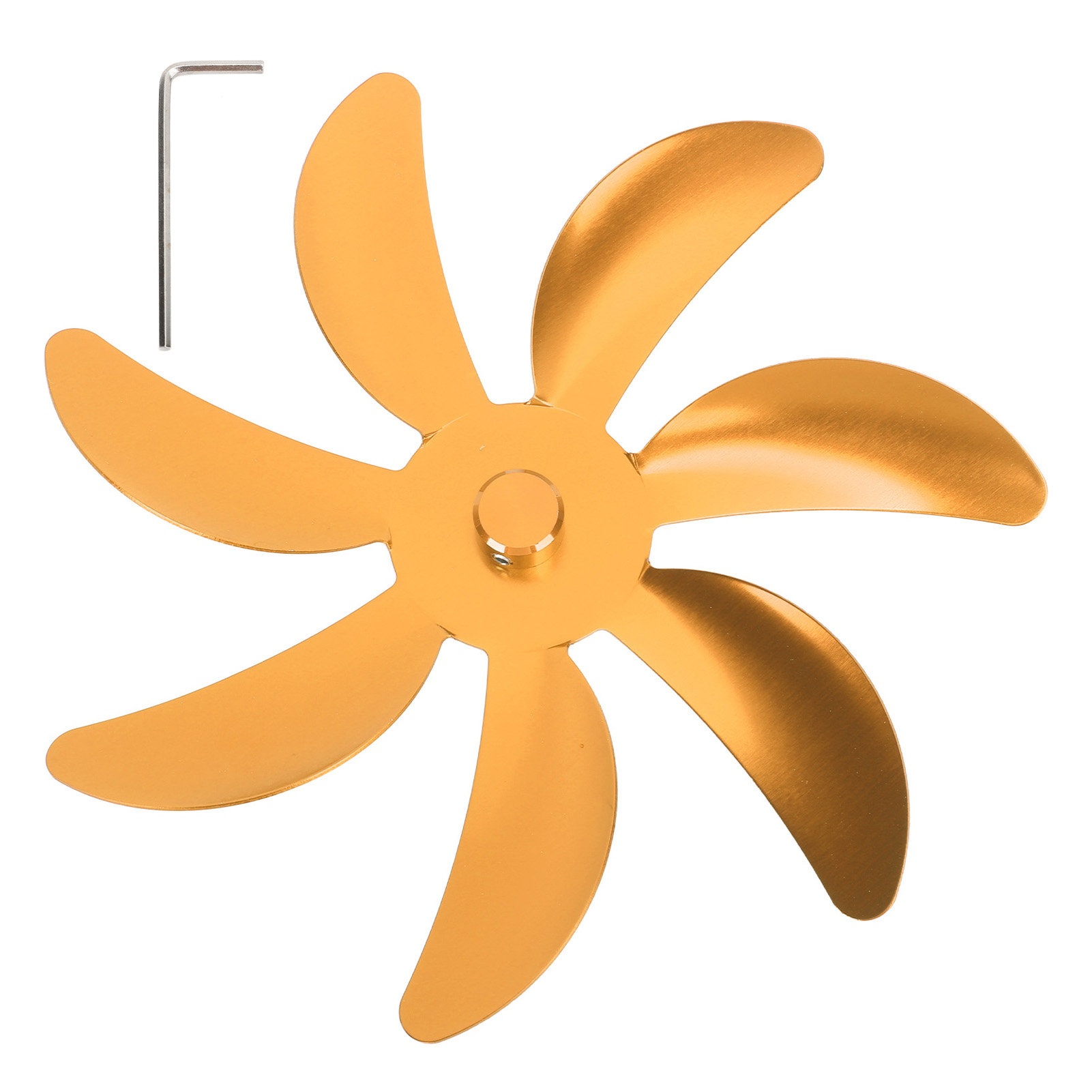 Ofenlüfter, Flügel Aus Aluminiumlegierung, 7 Flügel, Einfache Installation, Universeller Ersatz Für Gold-kamin