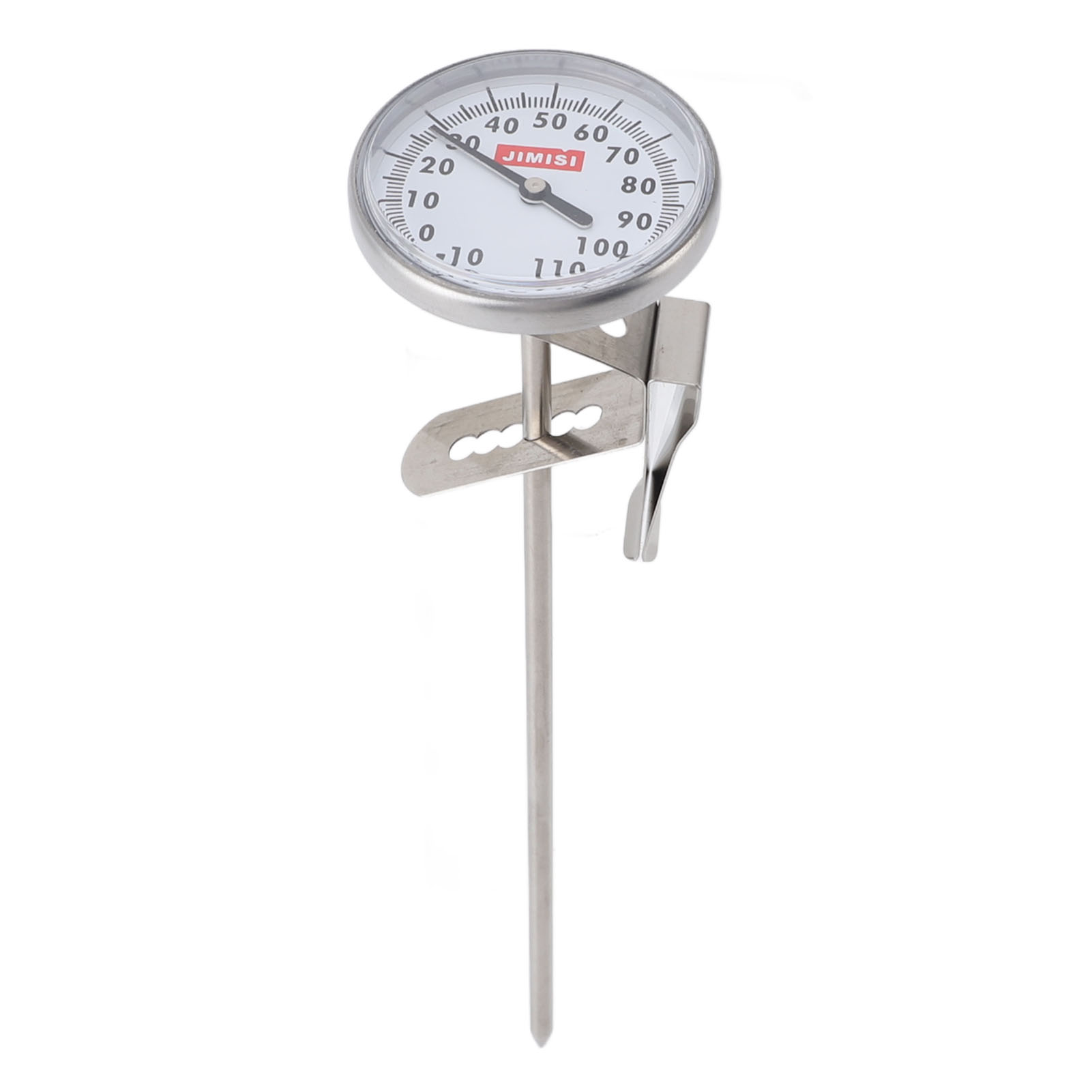 Professionelles Milchthermometer, Hohe Präzision, Langer Schaft, Edelstahlzifferblatt, Für Kaffeegetränke, Schokoladenmousse, 19,5 Cm (7,7 Zoll)