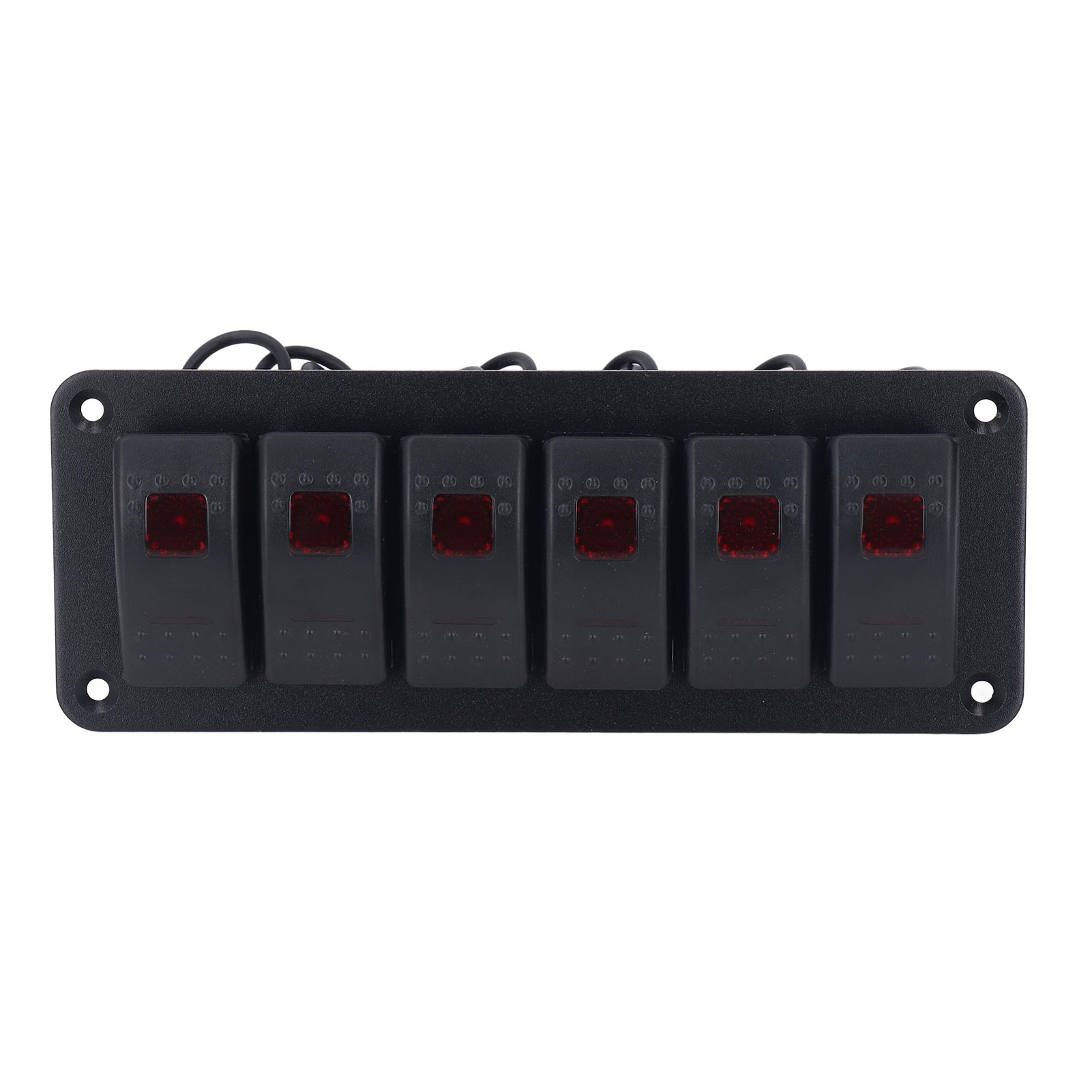 6-fach Wippschalterfeld, Led-hintergrundbeleuchtung, Wasserdichter Schaltungsschutz Für Auto, Wohnmobil, Bus, Boot, Schiff, Atv, Utv, Blau