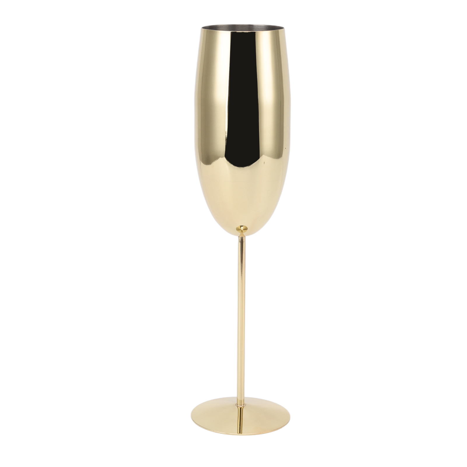 Elegantes Weinglas Aus Hochfestem Metall Und Edelstahl, Ideal Für Partys, Hochzeiten Und Bankette. Goldfarben. Fassungsvermögen: 260 Ml.