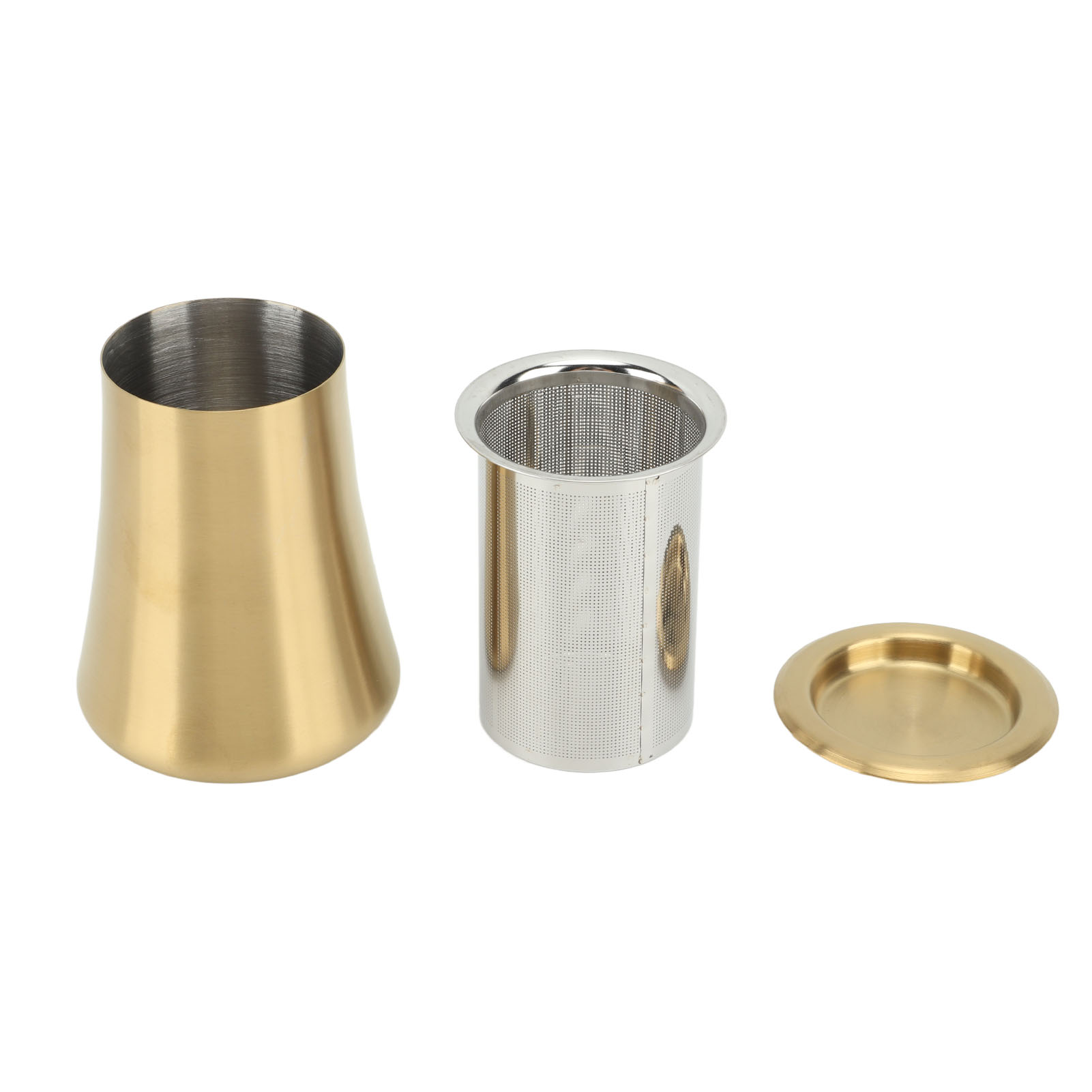 Kaffeesieb, Feinmaschiges Sieb Für Gemahlenen Kaffee, Sieb Aus Edelstahl 304, Zubehör Für Die Kaffeezubereitung Zu Hause, Goldfarben.