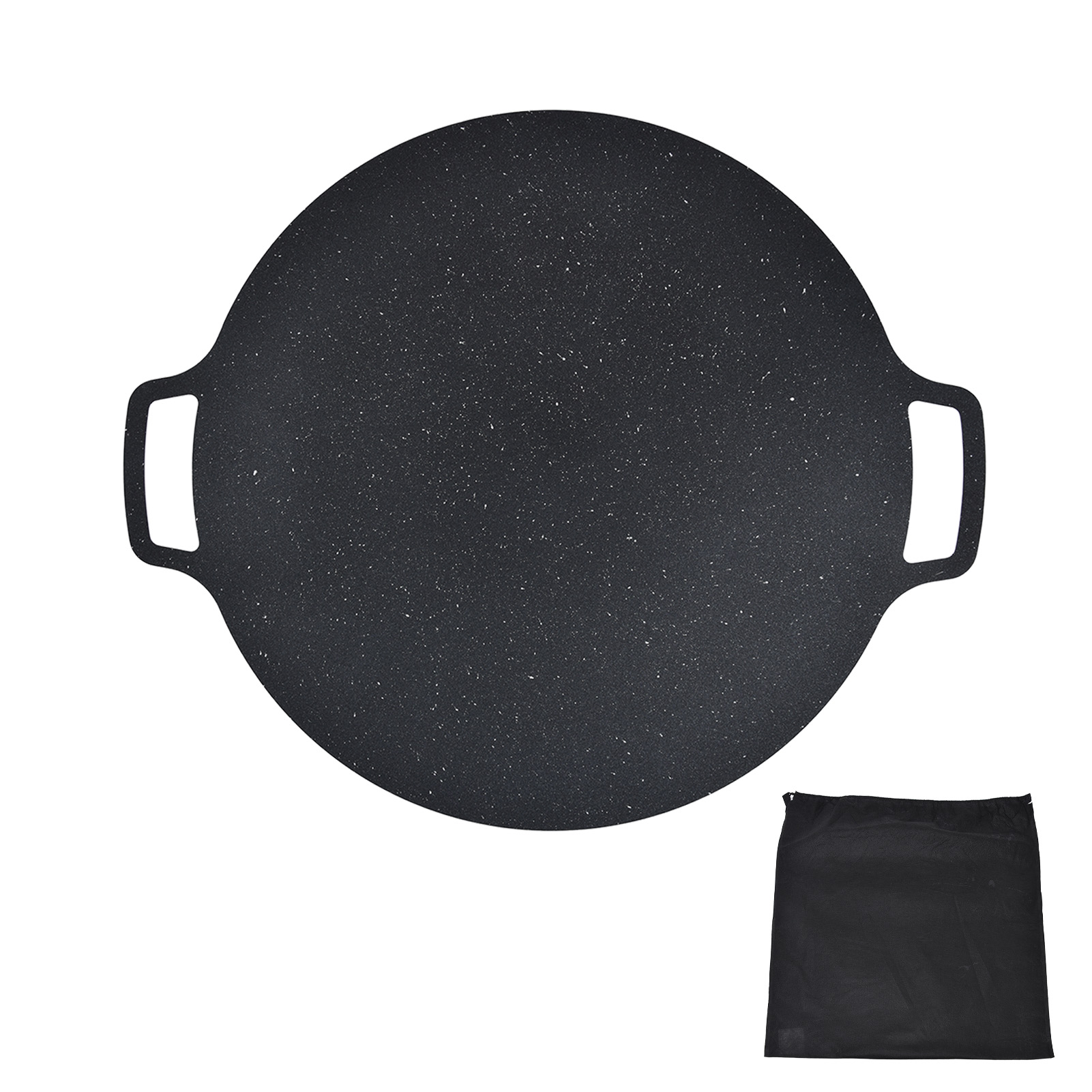 Koreanische Gusseiserne Grillpfanne, Runde, Antihaftbeschichtete Und Hitzebeständige Pfanne Für Schweinebauchpfannkuchen, 36 Cm / 14,17 Zoll